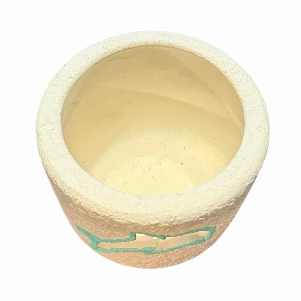 Textured Ceramic Candle‎ Holder with Dolphin Cutout Votive